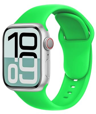 C1A pour Bracelet Apple Watch Ultra 2/Ultra/SE/Series11 10 9 8 7 6 5 4 3(49mm 46mm 45mm 44mm 42mm 41mm 40mm 38mm) Sport,Femme-Style Original&Compatibilité Universelle，Vert Fluorescent