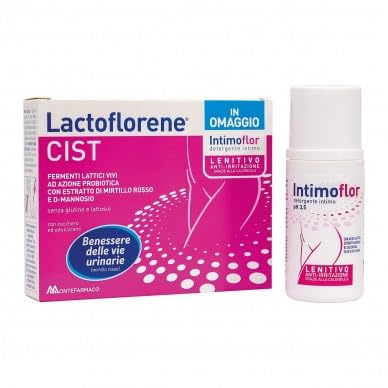 Lactoflorene Cist fermenti lattci ad azione probiotica per il benessere delle vie urinarie 10 buste + omaggio Intimoflor detergente intimo