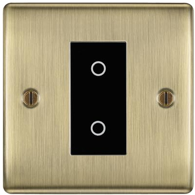 BG Nexus Antique Brass Single Secondary Touch Dimmer Switch - Black Insert