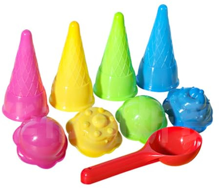 Elnwnnkc Kids Sand Gadgets Toy Ice Cream Shape Outdoor Play for Infants Kids Gardening Supplies Snow Beach Building Mold Children's Sand Tool