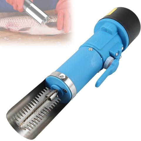 MAIMAILE Fish Scale Scraper Remover Cleaner, 125W Electric Fish Scaler, with Waterproof Powerful Motor, 2200mAh Lithium Battery, Stainless Steel Blade Wheel, for Removing Fish Scales