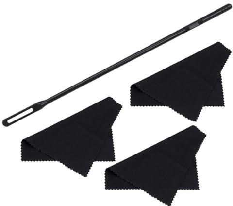 UKCOCO Juego de Herramientas para Limpieza de Flauta y Saxofón Paño y Varilla Reutilizables Pequeños y Ligeros para Cuidado Fácil