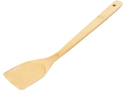 Spatule Cuisine en Bois Courbée 35cm, Ustensile Unique | Poignée Ergonomique, Format Portable, Usage Sûr au Quotidien, Ne Raye Pas les Surfaces Style Aléatoire