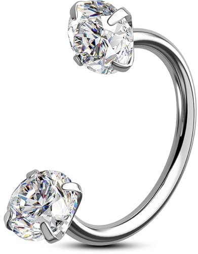 OUFER Body Piercing Titan Nasenpiercing Ring 20G Hufeisen Piercing 6/7/8mm | Nasenring Hoop Septum Piercing Ring Helix Conch Tragus Nostril in Silber Rose Schwarz Blau Lila nasenring für Damen Herren