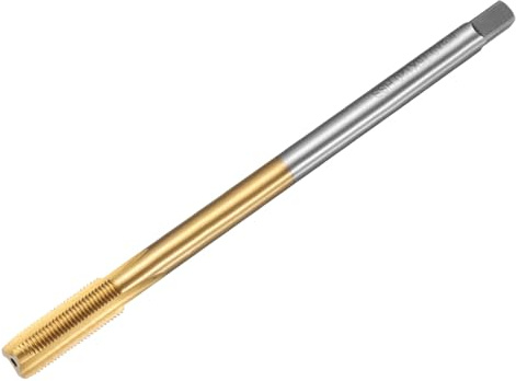 QUARKZMAN Taraud Métrique à droite, M8 x 0.75 x 120mm H2 Taraud et Filière en HSS6542 avec Revêtement en Titane à 3 Cannelures Tarauds à Fileter pour le Taraudage et le Filetage d'Outil