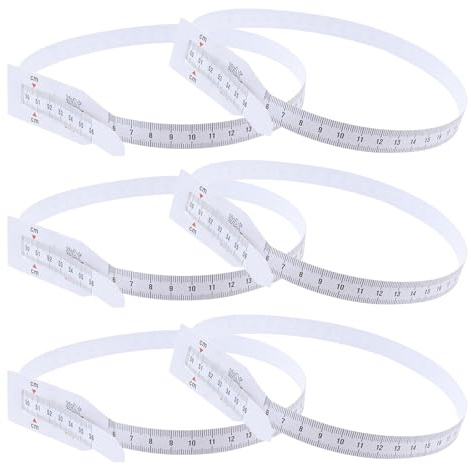 Misuratore del Corpo Nastro per Circonferenza Cranica 6pezzi | Bianco in Plastico, Calibrazione Accurata e Formato Tascabile, Pratico per Rilevazioni Infantili