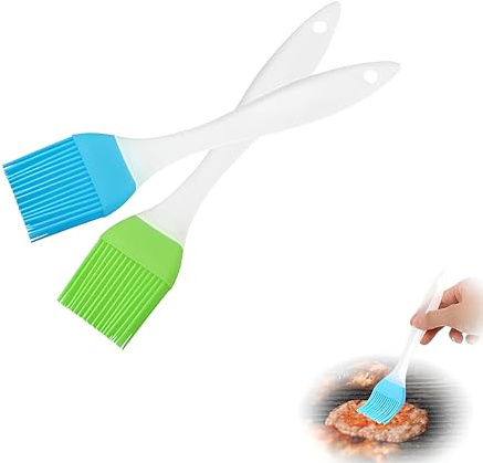 ZXfad 2pcs Silicone Pastry Brush set, Cooking and Baking Brush set, Barbecue, Suitable for Kitchen Baking, Grilling, and Food Mixing.