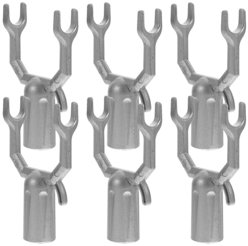 Hemobllo 6 Stück Aststützen für Obstbäume, Y-Form Baumstütze aus Aluminiumlegierung, Metall Astgabel für Fruchtbeladene Äste & Gartenpflanzen, Silber Satiniert