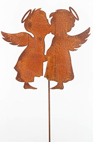 Spina giardino angelo 118 cm metallo ruggine Decorativa da giardino ruggine