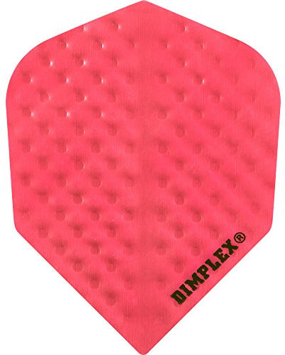 Harrows Dimplex geprägte Dart-Flights, 75 Mikron, Standard, 5 Sets (15 Stück) (Pink)