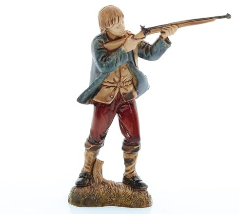 Moranduzzo Chasseur pour Crèche de 10 Cm Échelle 1:20 - Figurines de Crèche Indestructibles - Style 700', Peinture Finition à la Main, Produit Officiel, Fabriqué en Italie, Sculpteur M. Landi