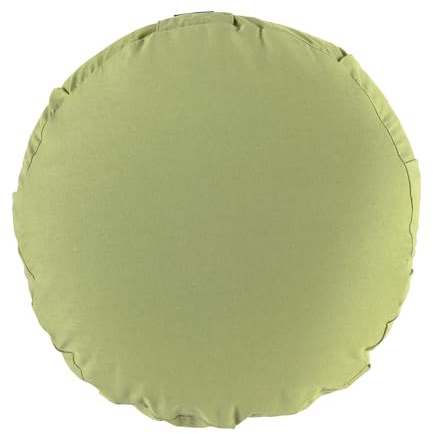 GORILLA SPORTS® Yogakissen Rund 30 x 18 cm, Dinkelfüllung, waschbarer Bezug | Meditationskissen mit Baumwollbezug und Tragegriff; Yoga Sitzkissen, Farbwahl, für Zuhause und Studio