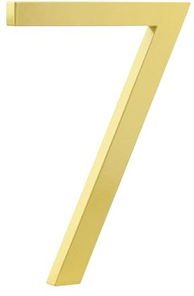 HASWARE Numero civico galleggiante 6 pollici (15 cm) Elegante porta numeri targa alfabeto Numeri indirizzo di casa (7, Oro)