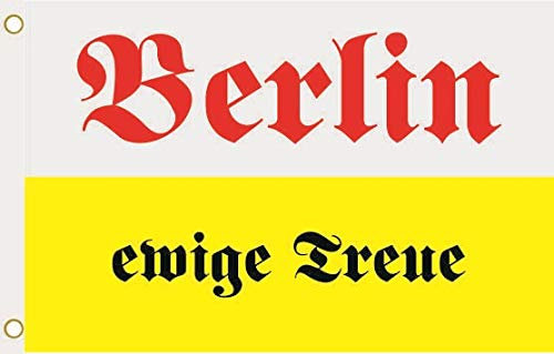 U24 Drapeau de Berlin - Rouge/blanc/jaune - Fiabilité éternelle - 90 x 150 cm