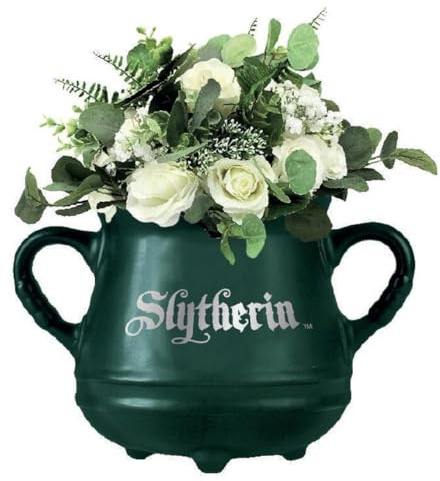 Väggvas formad – Harry Potter (Slytherin Cauldron) – Harry Potter-formad väggvas – Harry Potter-gåvor – Harry Potter-varor – keramisk vas