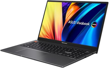 ASUS VivoBook S 15 OLED Slim Laptop, Display OLED FHD da 15,6, piattaforma Intel Evo, CPU Intel Core i5-12500H, 8 GB di RAM, SSD da 512 GB, Windows 11 Home, Indie Black, K3502ZA-DS51