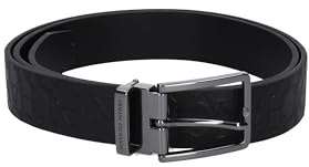 Armani Exchange Herren Gürtel mit Logo Belt, Black, TU