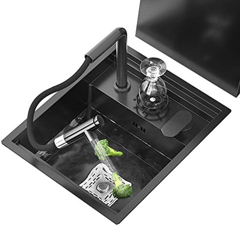 Lavelli da Cucina Lavello da Bar Commerciale Lavello in Acciaio Inox per Cucina da Appartamento Lavabo Invisibile da Incasso Soprapiano Lavello Vegetale con Fognatura