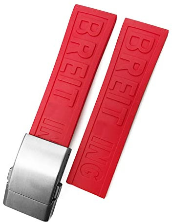 BONOOL 22 mm 24 mm geflochtenes Silikonkautschuk-Uhrenarmband als Ersatz für Breitling Avenger Superocean Heritage Uhrenarmband-Armbänder. Kostenloses Werkzeug