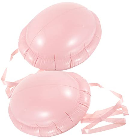 Warmhm Schwangerschaftsbauch Fake Aufblasbar PVC 2 Stück Realistischer Künstlicher Bauch Requisite für Schauspielerinnen Cosplay Karneval Halloween Party Kostümzubehör Weiches Material