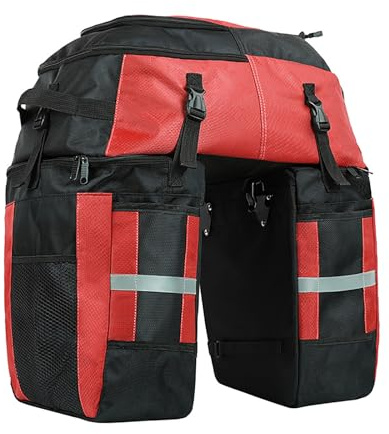 Fahrradtaschen, Gepäckträgertasche, 3-in-1-Taschen Für Fahrräder, Fahrrad-Kofferraumtasche Für Fahrrad-Gepäckträger Mit Reflektierendem Streifen
