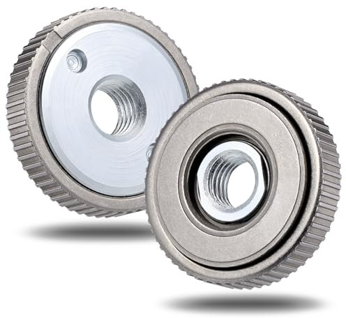 2 Stück Schnellspannmutter für Winkelschleifer, M14 Winkelschleifer Schnellspannmutter, Stabile Schnellspannmutter aus Kohlenstoffstahl mit Genauer Faden für Flex/Bosch/Dewalt/Makita Winkelschleifer