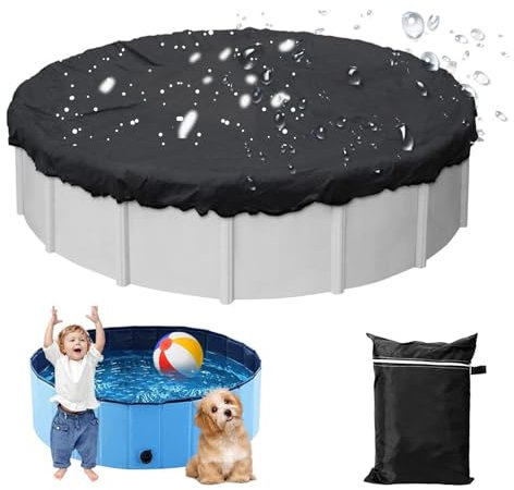 Abdeckplane Schutzhülle für Pool Rund , 210D Oxford Poolabdeckung für den Garten für Kleinen Frame , WasserdichtWinter Sommer Solar Abdeckung für Pool für Hund und Kinderpool (Size:10FT(305*20CM),Colo