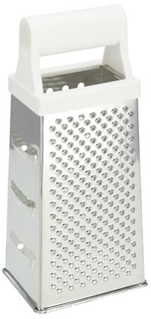 Rallador de cocina y rebanadora, acero inoxidable, rallador de mesa multifuncional para fino, 8.5 x 10.5 x 24.5 cm, mango incluido, perfecto para frutas de queso y más