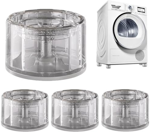 Vriusi Anti-Vibrations-Matte für Waschmaschine, Fußkissen für Waschmaschine | Antivibrationsstabilisator für 4-facher Trockner – die rutschfeste Unterlage der erhöhten Trocknungsmaschine stoppt