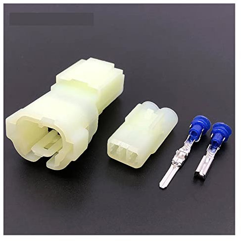 CXVFY 2 set di connettori per cavi elettrici per auto, 2 3, 4, 6 pin/HM 090, 2,2 mm, maschio e femmina, con terminali a tenuta stagna (verde militare)