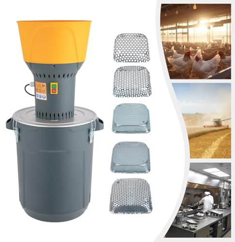 Mulino elettrico professionale per cereali 1300 W, macinino a secco, macinino per mais, 60 l, per mangimi