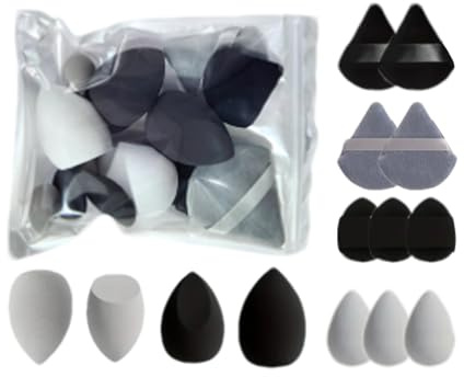 Dmuzsoih 14 Pezzi Set Di Spugne Per Trucco, Set Spugnette Make Up, Spugna Trucco, Piumino Da Cipria Riutilizzabile, Frullatore Per Spugne Di Bellezza, Spugnette Trucco Spugna Di Bellezza