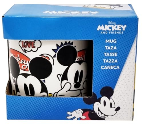 Disney Taza Mickey Mouse Mickey Love Mug de cerámica para desayuno merienda 24 cl