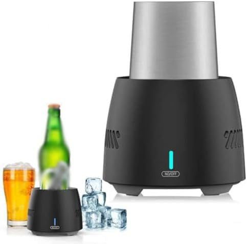 Tazza di raffreddamento portatile, per birra, lattina di birra elettrica, raffreddamento istantaneo, per birra, bevande, lattina, gelato nero, refrigeratore intelligente per bevande, bottiglia di