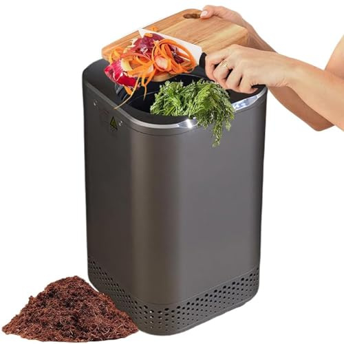 ZHJOPP Bac Compost électrique Cuisine,Composteur Intelligent de déchets de Cuisine,Séchage à Ultra-Haute température 126°C,Filtre Charbon Amovible,Composteur Cuisine économe en énergie