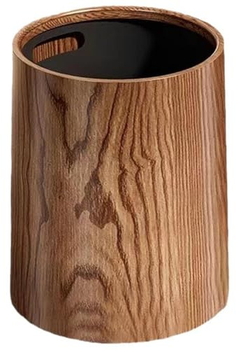 AZIDWERYQ Cestino in legno lattina di cestino 8 litri di plastica vintage per camera da letto di capacità lattine decorativa di lusso per camere, bagni, soggiorno, cucina hotel