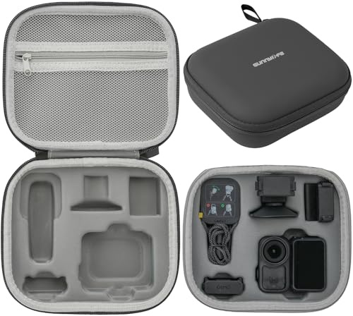 Honbobo Funda de Transporte Bolsa para dji Osmo Nano, Funda Protectora PU Case Bag Bolsa de Viaje Accesorios para dji Osmo Nano Combo (Black)