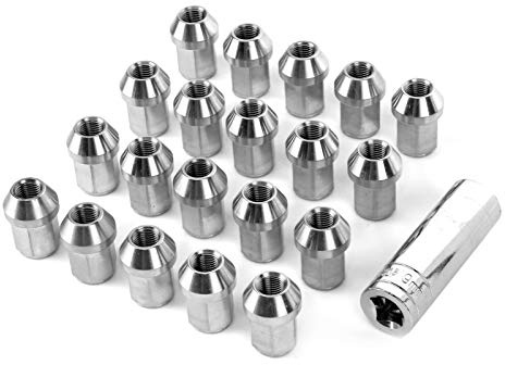 Torvex Wheel Lug Nuts, Tuner Wheel Bolts Compatible with M12x1.25 Thread Pitch, Wheel Nut Set, Lug Nut Socket Kit