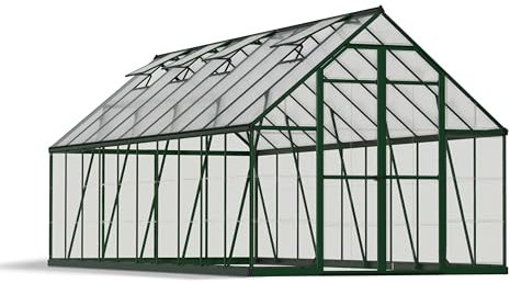 Canopia by Palram Garden Invernadero Balance 8x20ft (Verde) Estructura de Aluminio, Paneles de policarbonato, Resistente a los Rayos UV