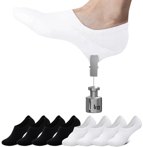 Falechay Sneaker Socken Damen Füsslinge Herren Sneakersocken 8 Paar Unsichtbare Ballarinas Socken Frauen schwarz weiß 39-42