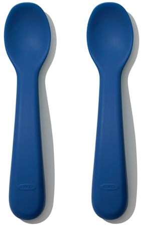 OXO Tot Silicone Spoon Set Navy