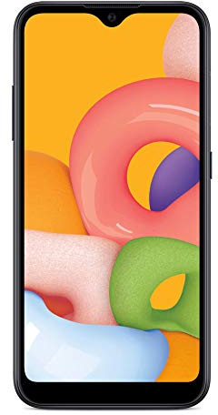 Total Wireless Samsung Galaxy A01 4G LTE Prepaid Smartphone - Black - 16GB - Sim Card Included -CDMA