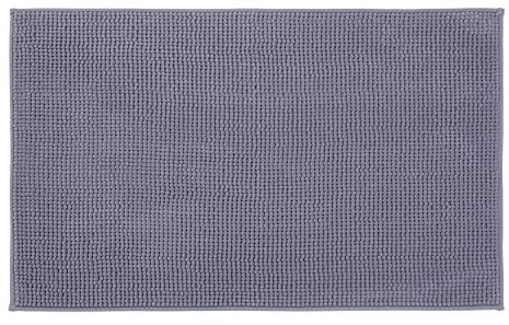 Gözze - Anti-Rutsch-Badematte, Superweich, 100% Mikrofaser, 60 x 100 cm - Grau