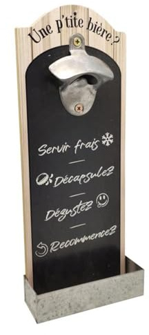 AUBRY GASPARD - Décapsuleur Mural Ptite Bière - Accessoire Cuisine Pratique - Fixation Murale Solide - Idéal pour Cuisines et Bars à Domicile - Design Unique pour Amateurs de Bière et Convivialité
