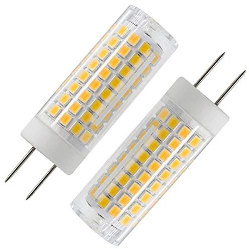 SENAXTD G8 Led Bulb,75W Halogen Bulb Replacement,Dimmable 7W,750LM,AC 120V,GY8.6 /G8 Bi-Pin Base,Warm White 3000k for Under Cabinet Light, Under Counter Kitchen Lighting(2 Pack of)