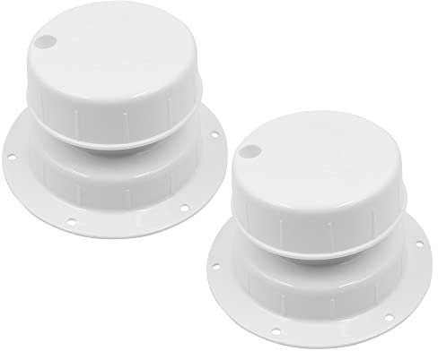 VOANZO 2 pièces RV plomberie évent Bouchon Kit RV Toit égout évent Couvercle Maison pour 1 à 2 3/8 Pouces Tuyau remorque Camping-Car Camping-Car