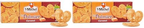 St Michel Biscuiterie le Palmier au Caramel, 100g (Lot de 2)