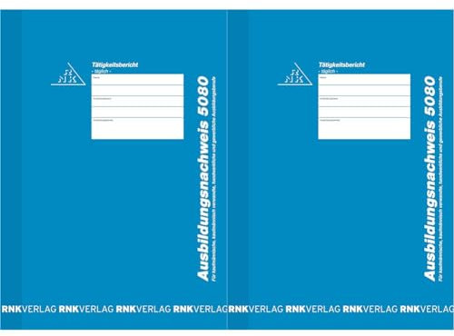 RNK 5080 - Ausbildungsnachweisheft für alle Ausbildungsberufe, für die tägliche Eintragungen, 1 Stück (Packung mit 2)