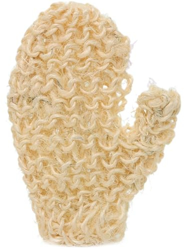 Guantes De BañO Exfoliantes De CáñAmo Sisal Beige Con DiseñO De Nuevo Pulgar Para Limpieza Corporal Y ExfoliacióN En Ducha