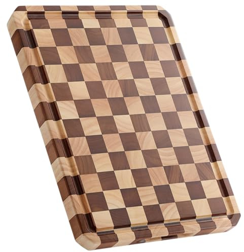 Acacia Wood Cutting Boards for Kitchen-Large Wooden Cutting Boards for Chopping Meat, Cheese, Fruits, and Vegetables
